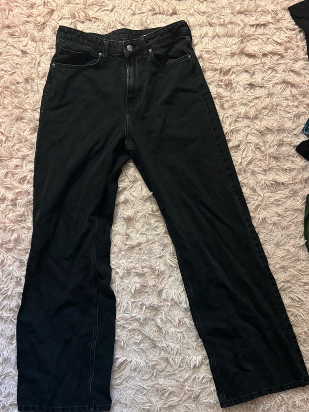 Women's Black Wide-Leg High-Rise Jeans